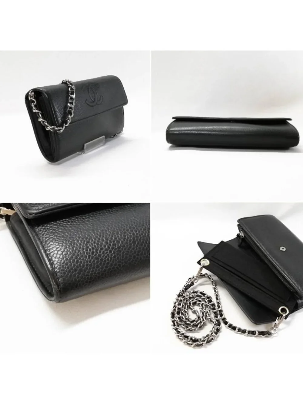 Chanel Caviar Quilted Wallet Black
